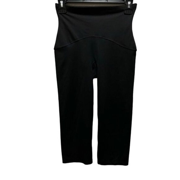 Spanx Black Cropped High-Waisted Leggings Size Medium - Picture 1 of 7
